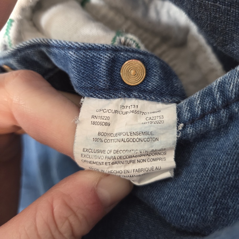 Liberty Denim Bib Overalls Farmer Carpenter Soft Worn Mens 56x30 VGC SEE PICS - Picture 5 of 7